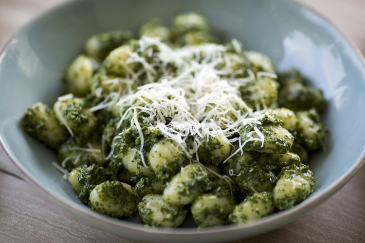 Pesto Gnocchi is pictured on Sunday, May 8, 2016, in Bloomington, Indiana. (Photo by James Brosher)